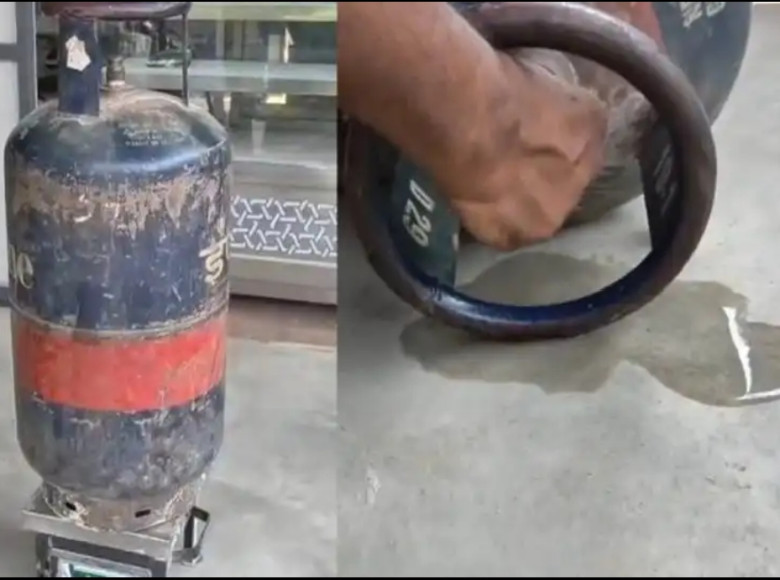 പുന്നപ്രയില്‍ ഗ്യാസ് സിലിണ്ടറില്‍ പച്ചവെള്ളമെന്ന് പരാതി ; സംഭവവുമായി ബന്ധമില്ലെന്ന് ഗ്യാസ് ഏജനസി